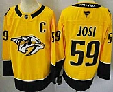 Men's Nashville Predators #59 Roman Josi Yellow Authentic Jersey,baseball caps,new era cap wholesale,wholesale hats